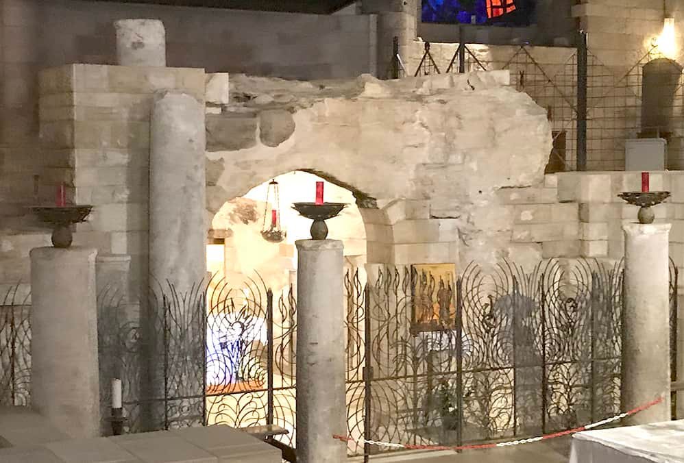 the crypt at the Church of Annunciation