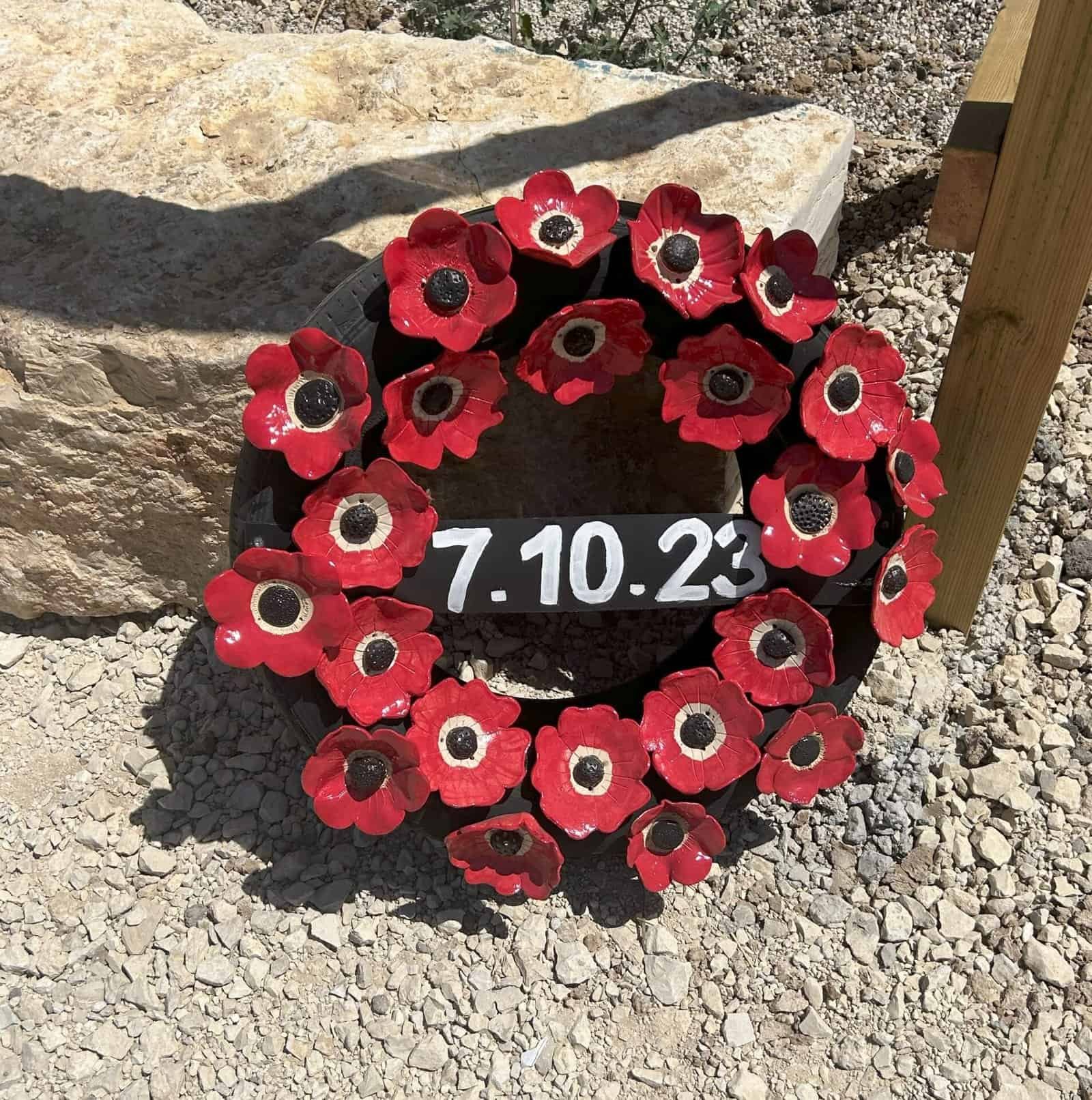A memorial in the vehicles graveyard, Tkuma, Israel